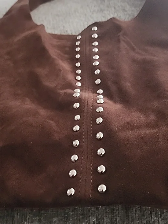 Suede Fringe Hobo Bag in Dark Brown - Picture 6 of 6